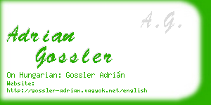 adrian gossler business card